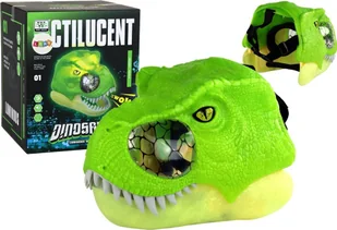 LeanToys Maska Dinozaura Regulowana Opaska Światła Dźwięki Zielona - Zabawki interaktywne dla dzieci - miniaturka - grafika 1