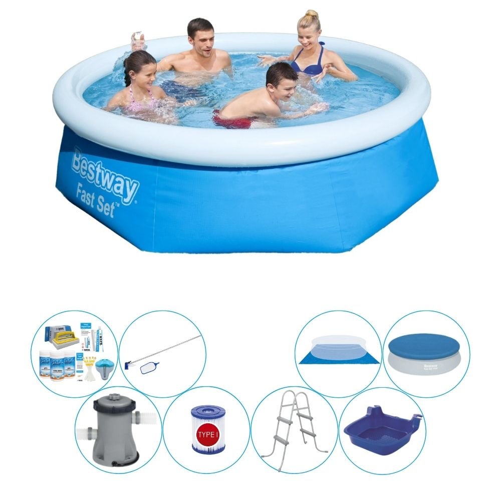 Basen Super Deal - Bestway Fast Set 244x66 cm Rund