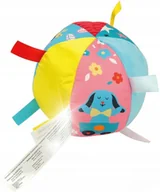 Zabawki sensoryczne - Miękka grzechocząca piłka edukacyjna wiele kolorów stymulujących elementów - miniaturka - grafika 1