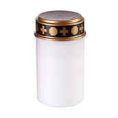 Lampiony i znicze - Znicz elektryczny z timerem biały - miniaturka - grafika 1