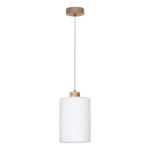Britop LAMPA wisząca ZEFIR 112860174 szklana OPRAWA skandynawski ZWIS loftowy biały drewno - Lampy sufitowe - miniaturka - grafika 1