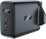 Ładowarki do telefonów - Acefast ładowarka sieciowa GaN (wtyczka UK) 2x USB Typ C 50W, Power Delivery, PPS, Q3 3.0, AFC, FCP czarny (A32 UK) - miniaturka - grafika 1