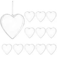 Bombki - Bombki akrylowe 10cm serce plastikowe decoupage zestaw 12 szt. - miniaturka - grafika 1