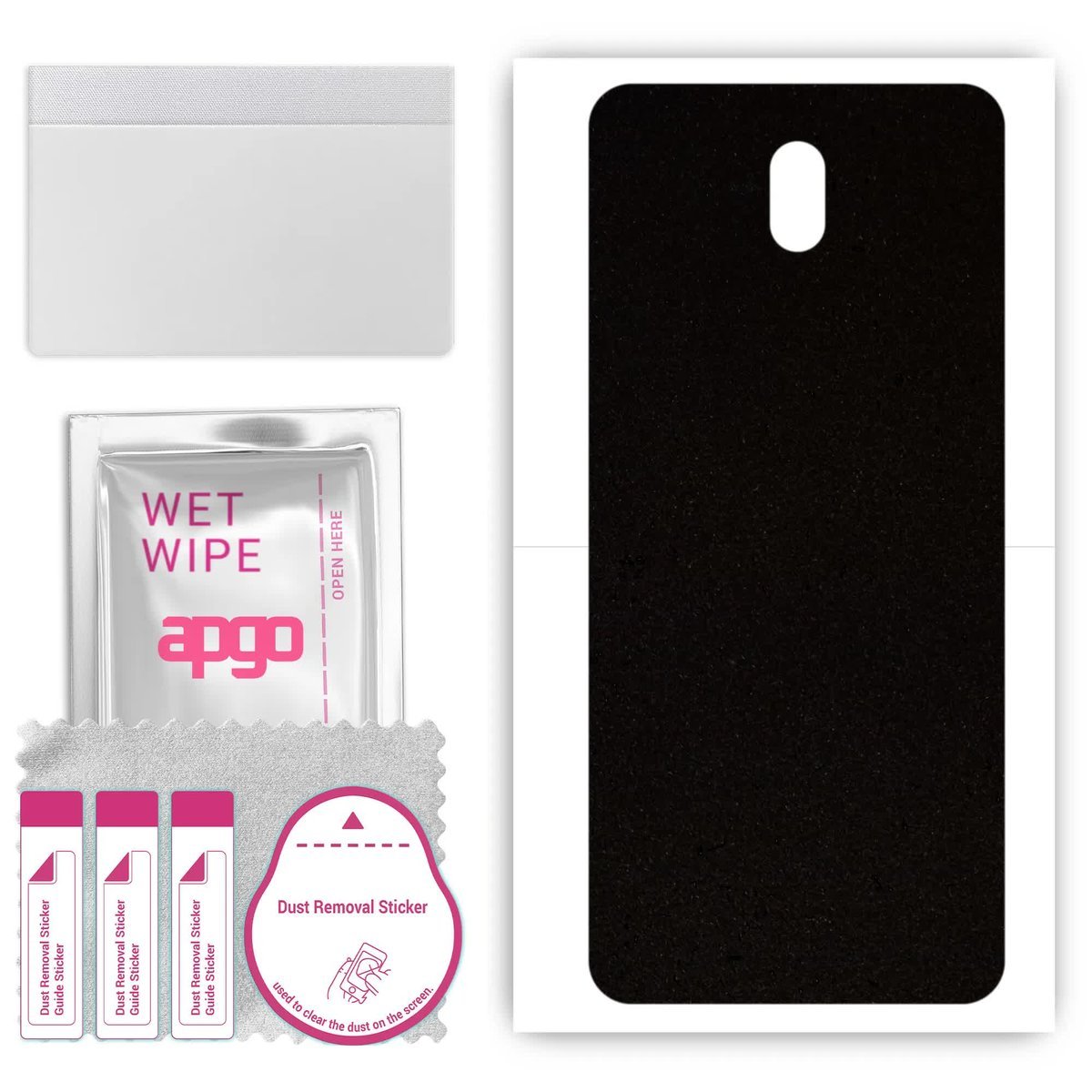 Folia naklejka skórka strukturalna na TYŁ Zamsz do Nokia 3 V - Zamsz Czarny - apgo SKINS