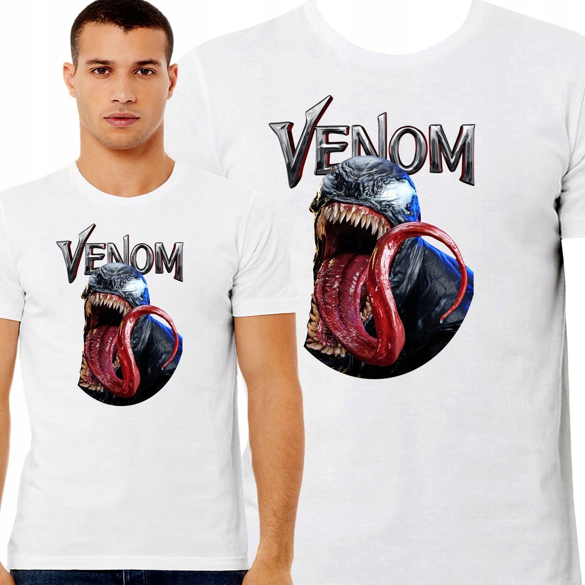 KOSZULKA MĘSKA VENOM MARVEL SPIDERMAN JAKOŚĆ PREMIUM BAWEŁNA S 3433