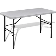 Meble turystyczne - VidaXL Emaga Stół kempingowy biały (122 cm) wykonany z HDPE 41568 - miniaturka - grafika 1