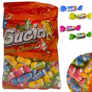 Cukierki do żucia Gucio owocowe mix 4 smaki 400g - Cukierki - miniaturka - grafika 1