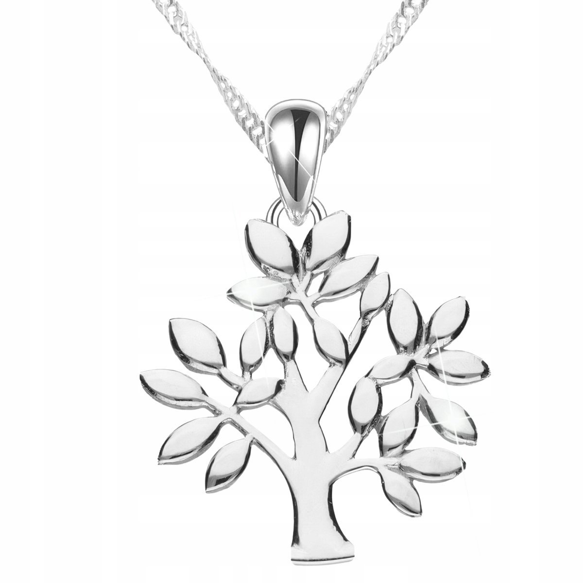 Naszyjnik Srebrny Drzewko Życia Szczęścia Drzewo Tree SREBRO 925