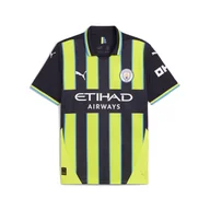 Koszulki sportowe męskie - Męska koszulka wyjazdowa Manchester City 24/25 PUMA New Navy Yellow Glow Blue - miniaturka - grafika 1