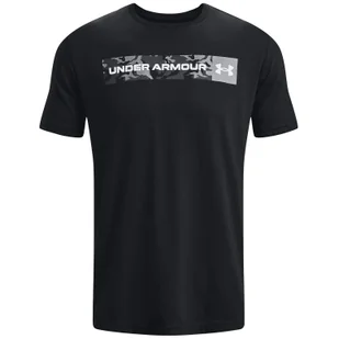 Koszulka męska Under Armour Camo Chest Stripe SS Rozmiar: XL / Kolor: czarny - Koszulki sportowe męskie - miniaturka - grafika 1