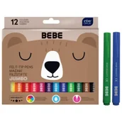 Markery permanentne - Mazaki jumbo 12 kolorów Bebe Friends - miniaturka - grafika 1