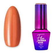 Lakiery hybrydowe - Molly Lac Baza kauczukowa do lakierów hybrydowych neonowa Rubber Base 2w1 Fluo MollyLac Mambo Mix 10 g Nr 7 - miniaturka - grafika 1