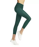Legginsy - FALKE Kobiety Legginsy Pure Matt 50 DEN Capri W LE Półprzezroczyste 50 Den półprzezroczyste jednokolorowe 1 Para, Turkusowy (Verdigris 7426), S-M - miniaturka - grafika 1