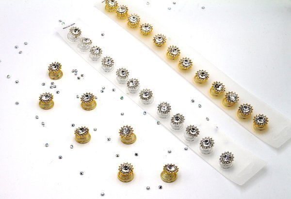 Wkrętki do włosów z kryształkami, ozdobne spiralki