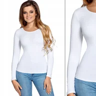 Bluzki damskie - Babell Bluzka Damska Manati dł. Wiskoza biała XL - miniaturka - grafika 1