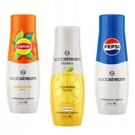 Syropy i koncentraty owocowe - Zestaw 3 koncentratów Sodastream Lipton Ice Tea Peach + Lemonade + Pepsi - miniaturka - grafika 1