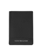 Portfele - Tommy Hilfiger Duży Portfel Męski Th Foundation Bifold AM0AM13511 Czarny - miniaturka - grafika 1