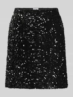 Spódnice - Spódnica mini z wysokim stanem i cekinami model ‘FAITH’ - miniaturka - grafika 1