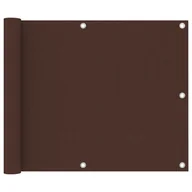 Parawany - vidaXL Parawan balkonowy, brązowy, 75x600 cm, tkanina Oxford vidaXL - miniaturka - grafika 1