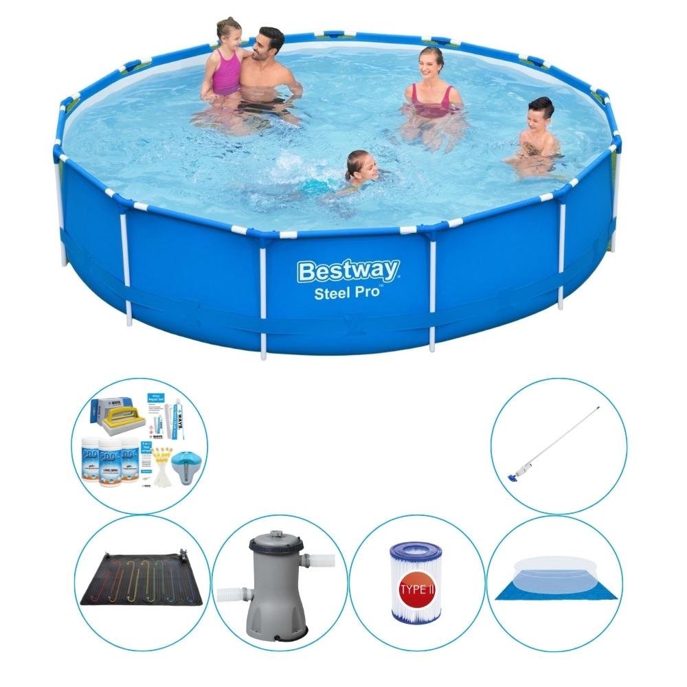 Zestaw basenowy - Bestway Steel Pro 396x84 cm - okrągły
