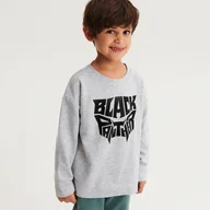Bluzki dla chłopców - Reserved - Longsleeve Czarna Pantera - jasnoszary - miniaturka - grafika 1
