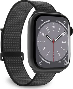 Puro Pasek PURO Nylon Sport Apple Watch 4/5/6/7/SE/8/Ultra 44/45/49mm Czarny - Akcesoria do smartwatchy - miniaturka - grafika 1