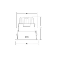 Lampy pozostałe - BRUMBERG Downlight wpuszczany LED Binato ściemniany 2700K czarny - miniaturka - grafika 1