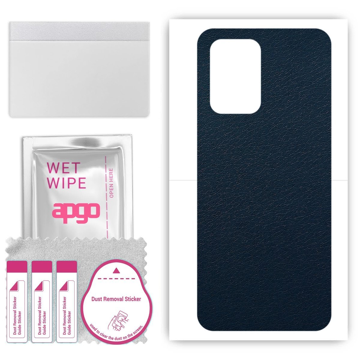 Folia naklejka skórka strukturalna na TYŁ do Xiaomi Poco X4 GT - Skóra Granatowa - apgo SKINS