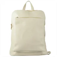 Torebki damskie - Torebko plecak skórzany A4 lekki jasny beż - miniaturka - grafika 1