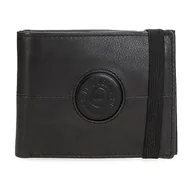 Portfele - Pepe Jeans Cracker Portfel z taśmą elastyczną 11,5x8,5x1 cms Skóra, czarny, Talla única, Portfolio z elastyczną wstążką - miniaturka - grafika 1