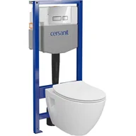 Stelaże i zestawy podtynkowe do WC - Zestaw podtynkowy mechaniczny WC Cersanit Moura przycisk chrom S701-769 - miniaturka - grafika 1