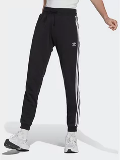 Spodnie sportowe damskie - adidas Spodnie dresowe Adicolor Classics Slim Cuffed Joggers IB7455 Czarny Slim Fit - grafika 1