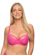 Biustonosze - Biustonosz z koronką Soft 1135 miękki fuksja 65F - miniaturka - grafika 1