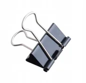 Spinacze i klipsy do papieru - SPINACZE BIUROWE, KLIPY, KLIPSY 19mm, METALOWE, CZARNE, 12 SZTUK - miniaturka - grafika 1