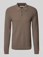 Swetry męskie - Sweter z dzianiny z kołnierzykiem polo model ‘ANDRI’ - miniaturka - grafika 1