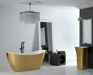 Besco Viya Glam złota 170x72cm wanna wolnostojąca + odpływ klik-klak #WMD-170-VZ | - Wanny z hydromasażem - miniaturka - grafika 4