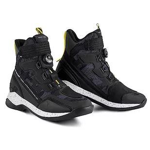 SHIMA TAKESHI Buty motocyklowe dla mężczyzn – wzmocnione buty do jazdy konnej ulicy z systemem zamykania ATOP, podparcie kostki, antypoślizgowa podeszwa, uchwyt zmiany biegów (Camo, 43) - Buty motocyklowe - miniaturka - grafika 1