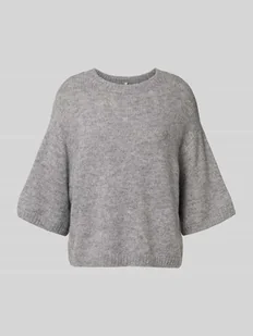 Sweter z dzianiny o kroju regular fit z dodatkiem wełny model ‘GILA’ - Swetry damskie - miniaturka - grafika 1