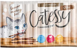 Catessy Sticks, 10 x 5 g - BBQ z łososiem - Mleko dla kociąt i szczeniąt - miniaturka - grafika 1