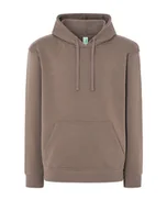 Bluzy męskie - Bluza dresowa  męska z kapturem kolor brązowy roz.XL - miniaturka - grafika 1