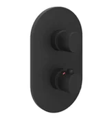 Baterie wannowe i prysznicowe - Ravak Chrome II - Termostatyczna bateria podtynkowa, do 2 odbiorników, czarna X070467 - miniaturka - grafika 1