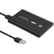 Obudowy i kieszenie na dyski twarde - Qoltec Aluminiowa Obudowa/Kieszeń Do Dysków Hdd/Ssd 2.5" Sata3 | Usb 2.0 | Czarny - miniaturka - grafika 1