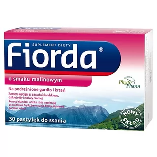 Fiorda o smaku malinowym x30 pastylek do ssania - Przeziębienie i grypa - miniaturka - grafika 1