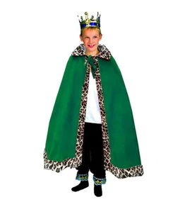 Strój Peleryna Króla ST113 134/140 Baltazar Zielony Jasełka Orszak Trzech Króli - Stroje karnawałowe Strój Peleryna Króla ST113 134/140 Baltazar Zielony Jasełka Orszak Trzech Króli - Stroje karnawałowe - miniaturka - grafika 1