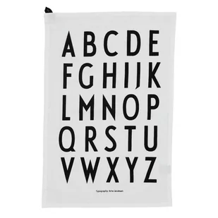 Biała bawełniana ściereczka Design Letters Alphabet, 40x60 cm - Ściereczki, gąbki, czyściki - miniaturka - grafika 1