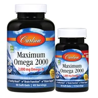 Suplementy naturalne - Carlson Labs Maximum Omega 2000 (90+30 kaps.) Carlson Labs TT001389 - miniaturka - grafika 1