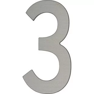 Cyfra 3 samoprzylepna srebrny szczotkowany 50 mm - Akcesoria do drzwi - miniaturka - grafika 1