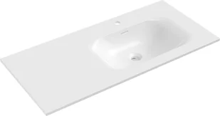 Mexen Vela umywalka wpuszczana w blat prawa 101 x 46,5 cm, biała mat - 25231001P - Umywalki - miniaturka - grafika 1