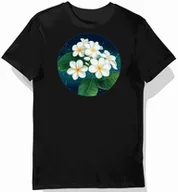 Koszulki męskie - Koszulka męska czarna z nadrukiem delikatnych kwiatów tropikalnych 3XL - miniaturka - grafika 1