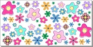 Naklejki na ścianę - Naklejki dla dzeci mat kwiatki Kwiaty 102, 150x75 cm - miniaturka - grafika 1